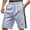 Light Blue, variant on BLCHUNen Mens Summer Beach Shorts Drawstring Elastic Side Zipper Casual Shorts with Pockets