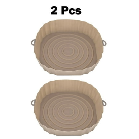 

2X Silicone Pot Air Fryer Baking Basket Soft Tray Accessories.Cooking Reusable