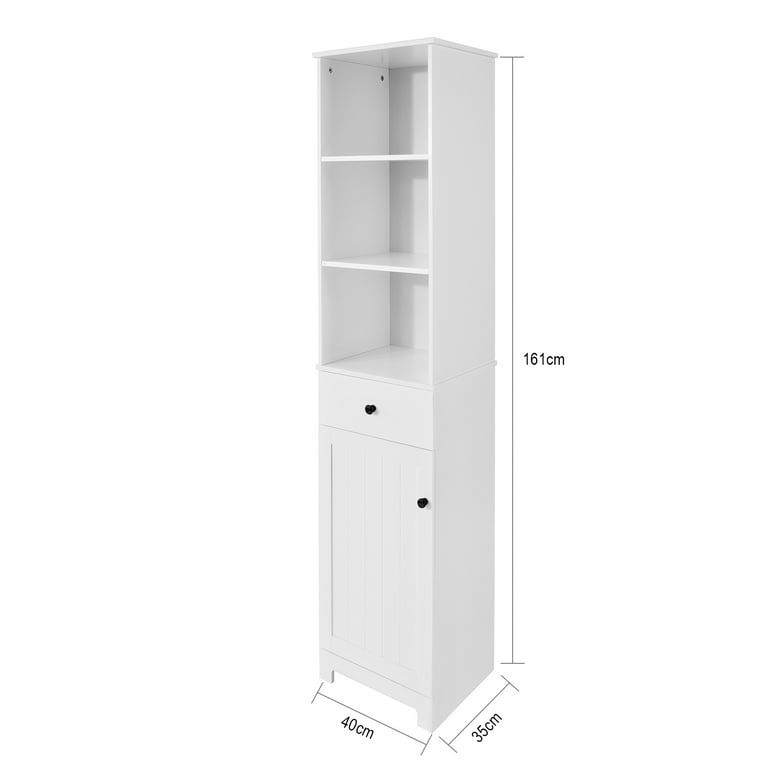 Buy Haotian White Floor Standing Tall Bathroom Storage Cabinet