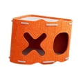 thumbnail image 1 of Almencla Lit pour Chat Maison Respirante Lit de Sommeil pour Animaux Portable Robuste Maison Fermée Orange, 1 of 8