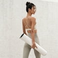 thumbnail image 3 of Chaleco de yoga, ropa interior deportiva con cinturón fino y almohadilla para el pecho para mujer, 3 of 5