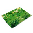 thumbnail image 1 of Mantel individual con estampado de plantas verdes, antideslizante, con aislamiento térmico, plato para cuenco, tenedor, tapete para mesa (MP0084-3), 1 of 1