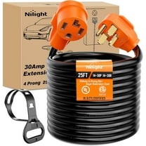 Nilight 25FT EV Dryer Extension Cord 4 Prong 30 Amp NEMA 14-30P 14-30R Old Dryer Extension Cable Heavy Duty 10 Gauge Pure Copper Wire UL Listed 125/250V for Level 2 EV Charging