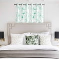 thumbnail image 3 of Green Flower Kitchen Curtains Window Panels, Watercolor Floral Botanical Line Drawing Print Insulated Window Treatment Curtain, Grommet Curtains for Bedroom/Living Room/Bathroom, 2 Piece 42"Wx54"L, 3 of 8