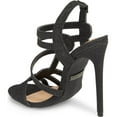 thumbnail image 3 of Lauren Lorraine Black Strappy Glittery Gidget Sandal HIgh Heel Formal Pump (5.5), 3 of 6