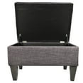 thumbnail image 4 of MJL Furniture  Brooklyn Upholstered Square Legged Storage Ottoman Tan, 4 of 5