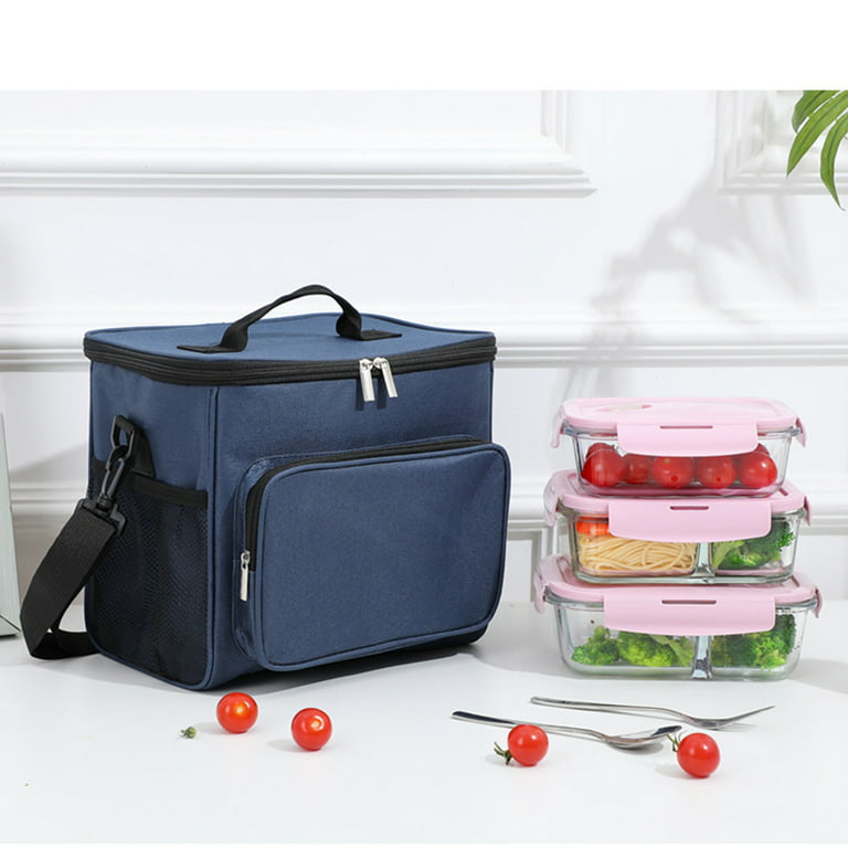 Iopqo Kitchen Utensils Set Insulated Lunch Bag for Women Men Reusable Lunch Box for Office Work School Picnic Beach Leakproof Cooler Bag Freezable
