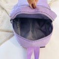 thumbnail image 6 of LoyGkgas New Women Solid Color Backpack Preppy Style School Nylon Mini Rucksack (Purple), 6 of 8