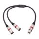 thumbnail image 1 of Cable divisor XLR en Y, XLR macho a doble XLR hembra, cable divisor en Y de 3 pines, balanceado para micrófonos, mezcladores, amplificadores de potencia, 1 of 8