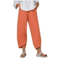 thumbnail image 2 of Aayomet Lounge Pants Women Women's Jogger Pants High Waisted Sweatpants Drawstring Lounge Joggers for Women with Pockets,Orange 3XL, 2 of 5