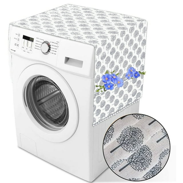 Side Storage Bag for Washing Machine Cover Anti-Slip Washer And Dryer Top Covers, Fridge Dust Cover, Washing Machine Top Cover Front Load