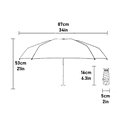 thumbnail image 3 of Portable Mini Umbrella, Compact 5-Fold Design With Lightweight Flat Shape For Sun & Rain Protection, Fuchsia For Travel, Pocket, Bag, Daily Use, 3 of 4