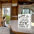 thumbnail image 4 of Zomyto 7x7 In Funny Camping Wooden Box Sign,Home is Where You Park It Camping Wood Blocks Sign, 4 of 7