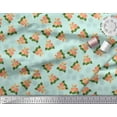 thumbnail image 3 of Soimoi Green Poly Georgette Fabric Snowflake & Grandiflora Roses Floral Fabric Prints By Yard 52 Inch Wide, 3 of 3