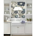 thumbnail image 4 of Sage Green Blue Floral Kitchen Curtains Sets 24 Inch Length with Valance, Vintage Beige Botanical Swag Valances and Tiers Curtain Set Drapes Swag Curtains for Living Room, Bathroom, Bedroom, Cafe, 4 of 6