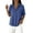 A-BU2163, variant on Yuanlong Women's T-Shirts Collared Neck Snap Button Front Elbow-Length Sleeve Tees Solid Color Short Sleeve Basic Holiday Top