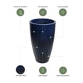 thumbnail image 2 of Ecobo 35.4-Inch Tall Eco-Friendly Round Pot Planter | Indoor/Outdoor Use, Durable, Versatile, and Lightweight | Contemporary All-Weather Design by Brazilian Artisans - Dark Blue, 2 of 4