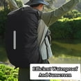 thumbnail image 4 of Reflective Backpack Rain Cover - Waterproof Nylon Cover with Reflective Strips for Cycling/Hiking/Travel, Quick-Drying Universal Backpack Protector, 4 of 7
