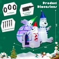 thumbnail image 4 of Costway 6 FT Inflatable Polar Bear Family with Ice House Blow-up Decoration with Light, 4 of 10
