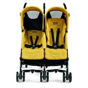 Angle View: Peg Perego Pliko Mini Twin Baby Stroller, Mod Yelow