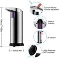 thumbnail image 3 of Stainless Steel Electric Soap Dispenser with Base, Waterproof Automatic Soap Dispenser, Infrared Sensor and Adjustable Switch, 3 of 5