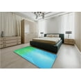 thumbnail image 4 of Ahgly Company Indoor Round Patterned Dark Turquoise Green Area Rugs, 5' Round, 4 of 6