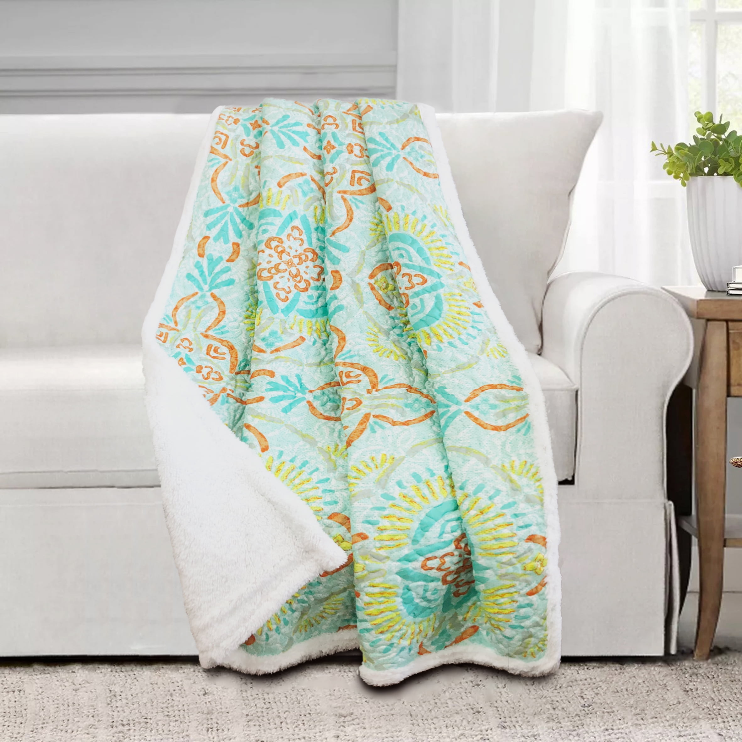 Regina Quilted Sherpa Throw 50x60