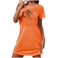 thumbnail image 5 of Sakmal Short Sleeve Moomoo Womens Nightgowns Love Valentines Plus Size Sleepshirt Short Heart Print Ladies Nightgown S, 5 of 5
