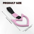 thumbnail image 6 of chasenew 2PCS Heart shaped Car Handle Straps, Heart Car Accessories, Ring Hearts Shaped Cars Hand Strap Drift Charm, Universal Handle Keychains Accessory Suitable for Cars Bus (Pink+black), 6 of 8