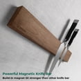 thumbnail image 4 of Linoroso 16.5'' Magnetic Knife Bar, Powerful Acacia Wood Magnetic Knife Strip Knife Rack for Kitchen Knives & Tools, 4 of 7