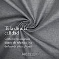 thumbnail image 4 of Cortinas Blackout para Recamara y Sala - Cortina 100% Blackout Look Lino - Aislamiento Térmico y Reducción Ruido - 2 Paneles - Cortinas 213 x 132cm Gris Oscuro, 4 of 16