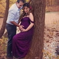 thumbnail image 5 of Lightweight Breathable Fabric Maternity Gown Dress Elegant Lace Detailing and Trailing Bottom for Most Trimesters, 5 of 9