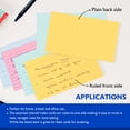 thumbnail image 4 of BAZIC Ruled Index Cards 3"X5" 100 Count, Assorted Color Ruled Lined Flashcards, 4 of 8