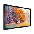 thumbnail image 2 of Designart 'Autumn Forest Orange Leaves Landscape' Lake House Framed Art Print, 2 of 4