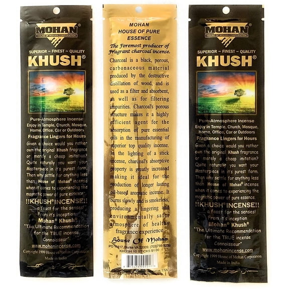 Mohan Incense Khush Scent, 1 lb, Pack of 25