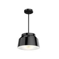 thumbnail image 2 of Hunter - Cranbrook 1-light Matte Black, Medium Size Pendant Light, Dimmable, Modern Style, Bell Shaped, for Bedrooms, Dining, Living Rooms - 19025, 2 of 11