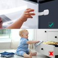 thumbnail image 3 of Cerradura de seguridad para puerta de bebé - [Paquete de 6] Cerraduras de seguridad para bebés y niños en armarios, gabinetes, cajones, hornos, refrigeradores TUNC Sencillez, 3 of 5