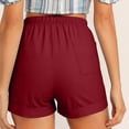 thumbnail image 5 of RYRJJ Women's Hiking Shorts Golf Athletic Outdoor Shorts Plus Size Elastic Waist Drawstring Casual Summer Beach Shorts with Pockets(Red,M), 5 of 9