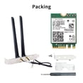 thumbnail image 2 of Tarjeta WiFi 6E Intel AX210 M.2 NGFF inalámbrica 6GHz BT5.2 5400Mbps Gigabit 2.4Ghz 5Ghz 802.11ax pa, 2 of 6