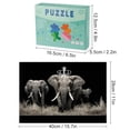 thumbnail image 2 of Patifu  Elephant King with Crown & Herd Wooden Jigsaw Puzzle, HD Printed Art Puzzle, Interactive Family Game, Wall Decor for Bedroom Living Room, Educational, Fun Gift for Adults and Family, 2 of 8