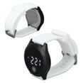 thumbnail image 4 of Digital Watch, LED Digital Watch Adjustable Holes Multifunctional Korean Style  For Students  Black Shell White Belt, 4 of 8