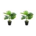 thumbnail image 2 of Injueey Planta en maceta de tortuga Tropical ABS, hojas artificiales realistas para balcón, sala de estar, dormitorio, hogar JH5477 JH5477 2Conjunto, 2 of 6