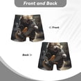 thumbnail image 5 of Men's Boxer Briefs Breathable 3D Pouch Underwear Shorts, Cat Playing Guitar Rock Music, 5 of 7