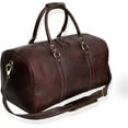 thumbnail image 4 of Leather Travel Bag ,Weekender Overnight Bag Leather Large Carry On Bag Travel Tote Duffel Bag for Men & Women (Dark Brown), 4 of 5