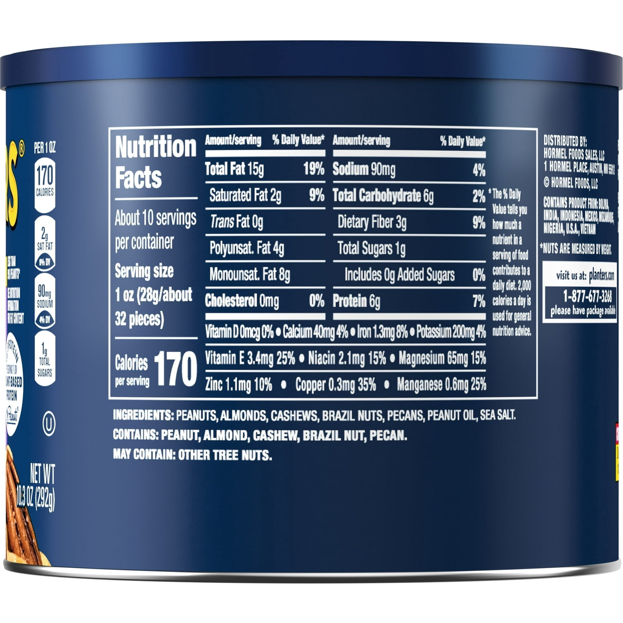 Planters Salted Mixed Nuts 10.3 Oz, 6 Pack