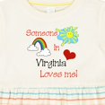thumbnail image 4 of Inktastic Someone in Virginia Loves Me Girls Baby Dress, 4 of 5