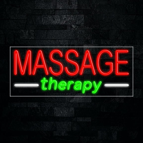 Massage Therapy-LED Neon Sign 30"L x 12"H #30575