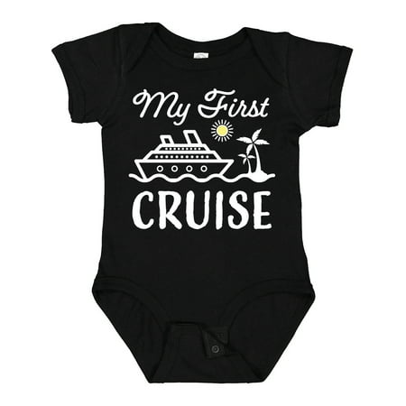 

Inktastic My First Cruise with Cruise Ship and Palm Trees Gift Baby Boy or Baby Girl Bodysuit