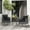Black, variant on Costway 3 PCS Patio Furniture Set with Cushioned Patio Chairs & Tempered Glass Coffee Table Grey