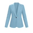 thumbnail image 7 of IUYRTFE Women's Solid Color Long Sleeve Blazer with Button and Pockets Casual Lapel Collar Work Jacket, 7 of 7